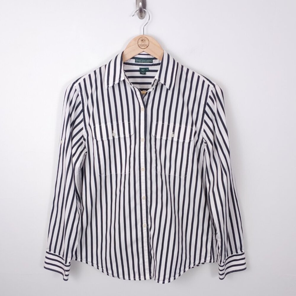 Lauren Ralph Lauren Vintage 90s Striped Button Down size S